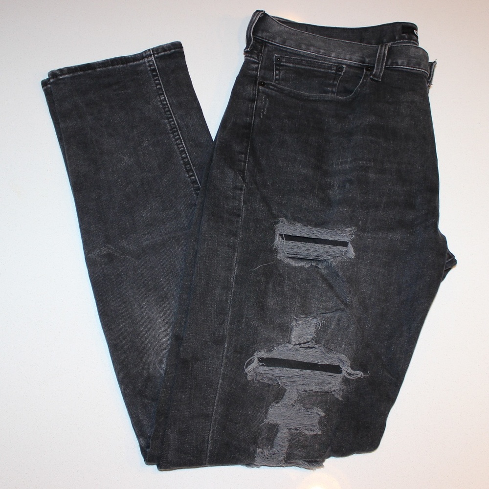 EUC Express Men's Slim Fit Ripped Distressed Jeans